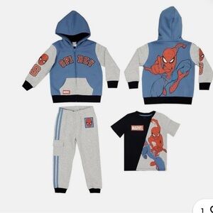 Marvel / Spider-Man Kids Hoodie, T-Shirt, and pants 3 piece Set